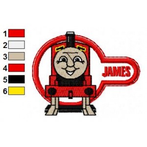 Thomas The Train James Embroidery Design